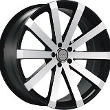 Elure 037 Gloss Black Machined 5 Lug Wheel